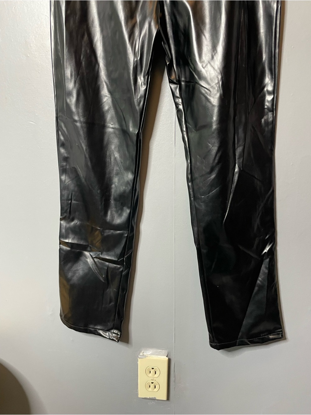 Princess Polly Faux Leather Pants US 8 Black womens skinny - Picture 4 of 11